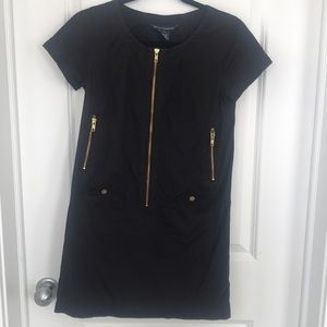 French Connection black mini shift dress